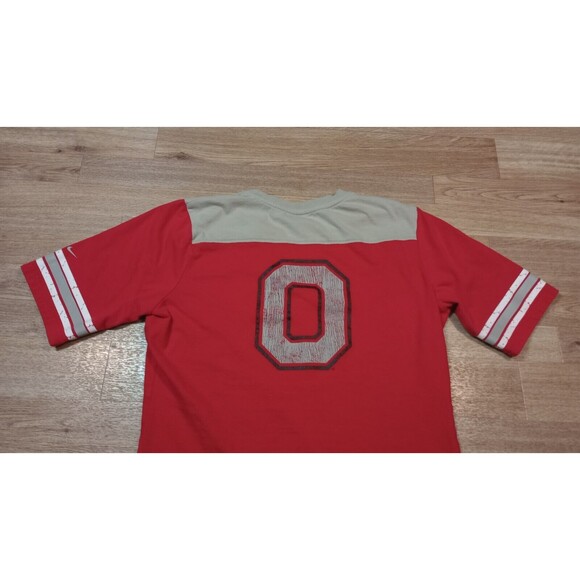VINTAGE Nike Team Ohio State Shirt Womens Large Red OSU Buckeyes Crew Neck Adult - Picture 10 of 16